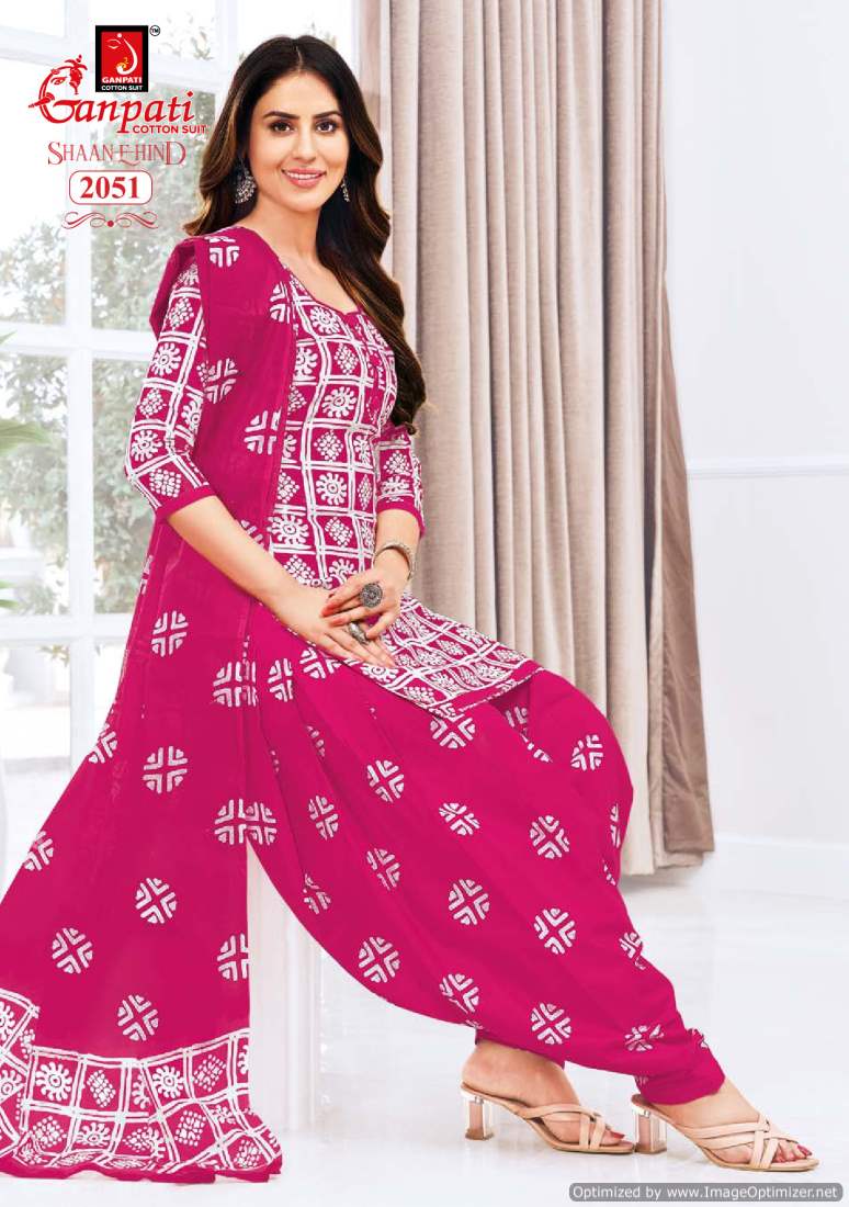 Shaan E Hind Vol 9 By Ganpati Cotton Printed Dress Material Wholesalers In Delhi
